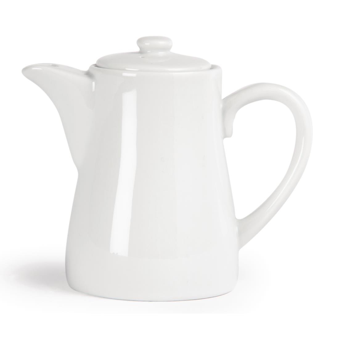 Olympia Whiteware Tea/Coffee Pot - 310ml 10.48fl oz (Box 4) - Image 2