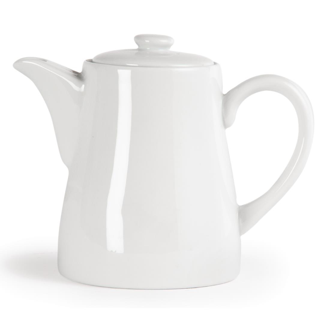 Olympia Whiteware Tea/Coffee Pot - 710ml 24fl oz (Box 4) - Image 2