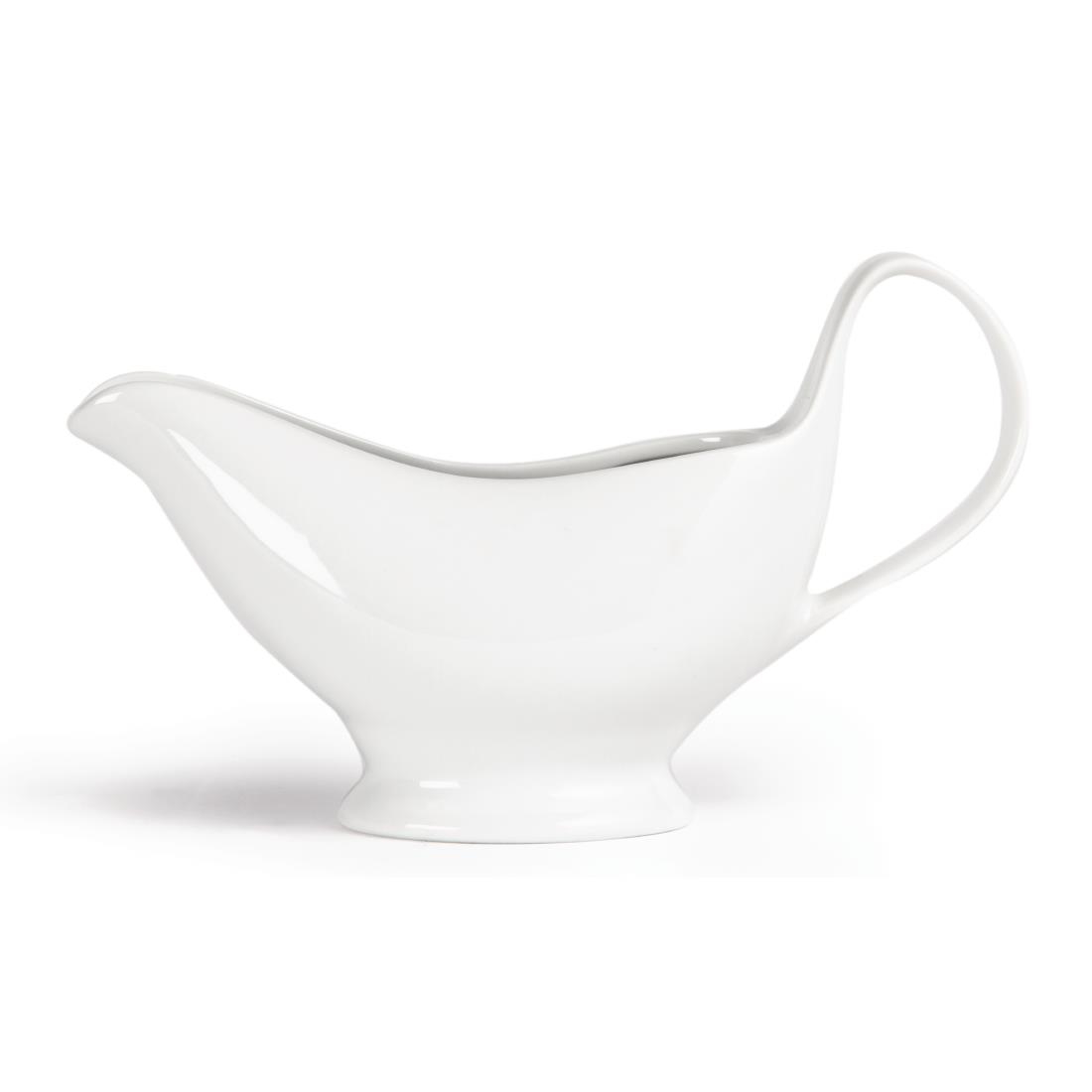 Olympia Whiteware Gravy Boat - 340ml 11.5fl oz (Box 6) - Image 2