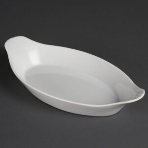 Olympia Whiteware Oval Eared Dish - 600ml 20.2fl oz (Box 6)