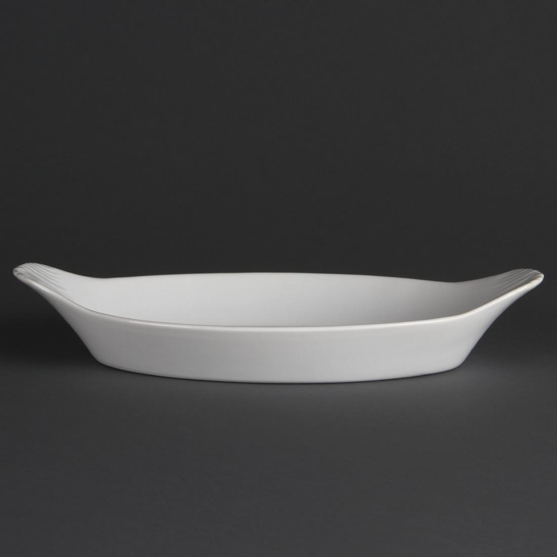 Olympia Whiteware Oval Eared Dish - 600ml 20.2fl oz (Box 6) - Image 2