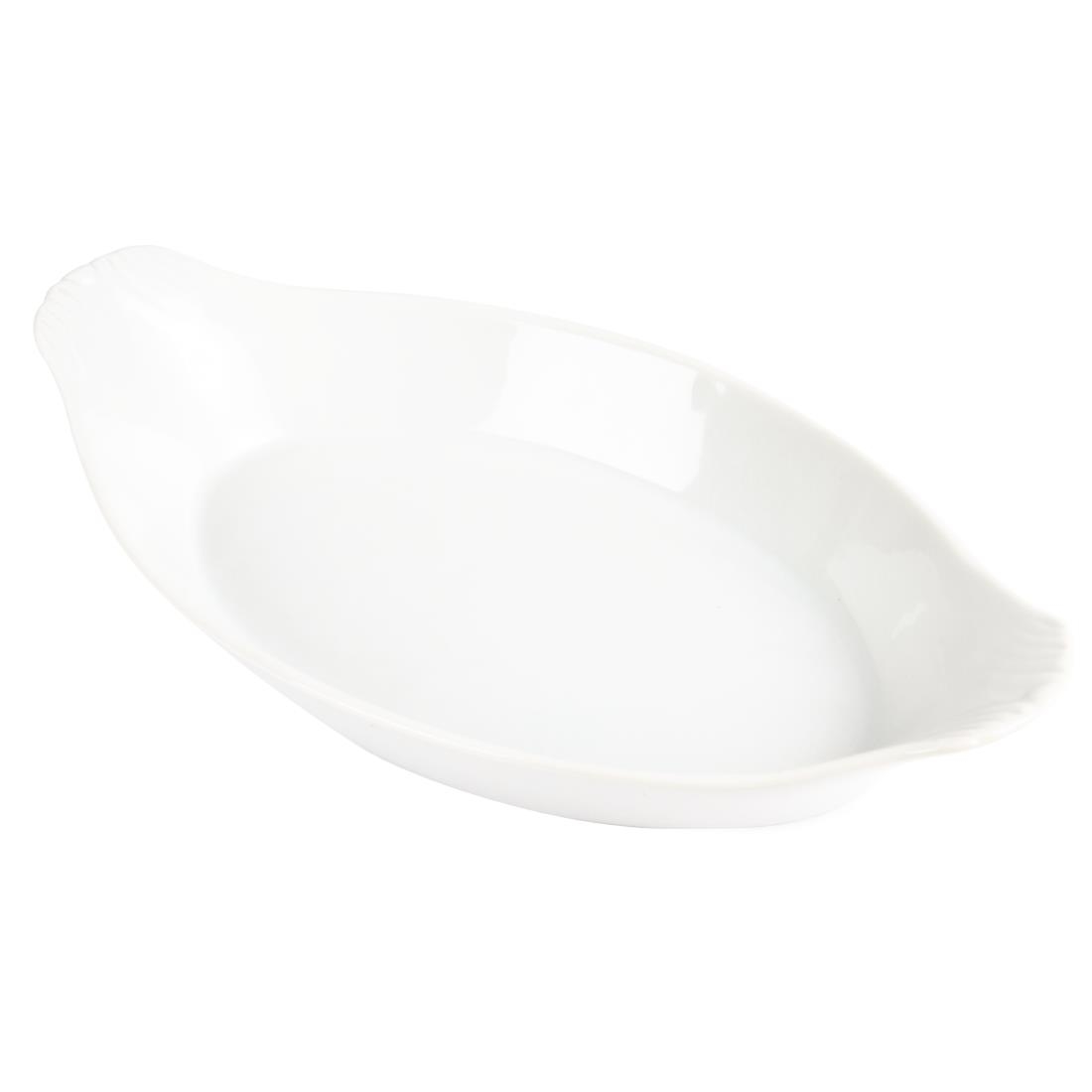 Olympia Whiteware Oval Eared Dish - 600ml 20.2fl oz (Box 6) - Image 4