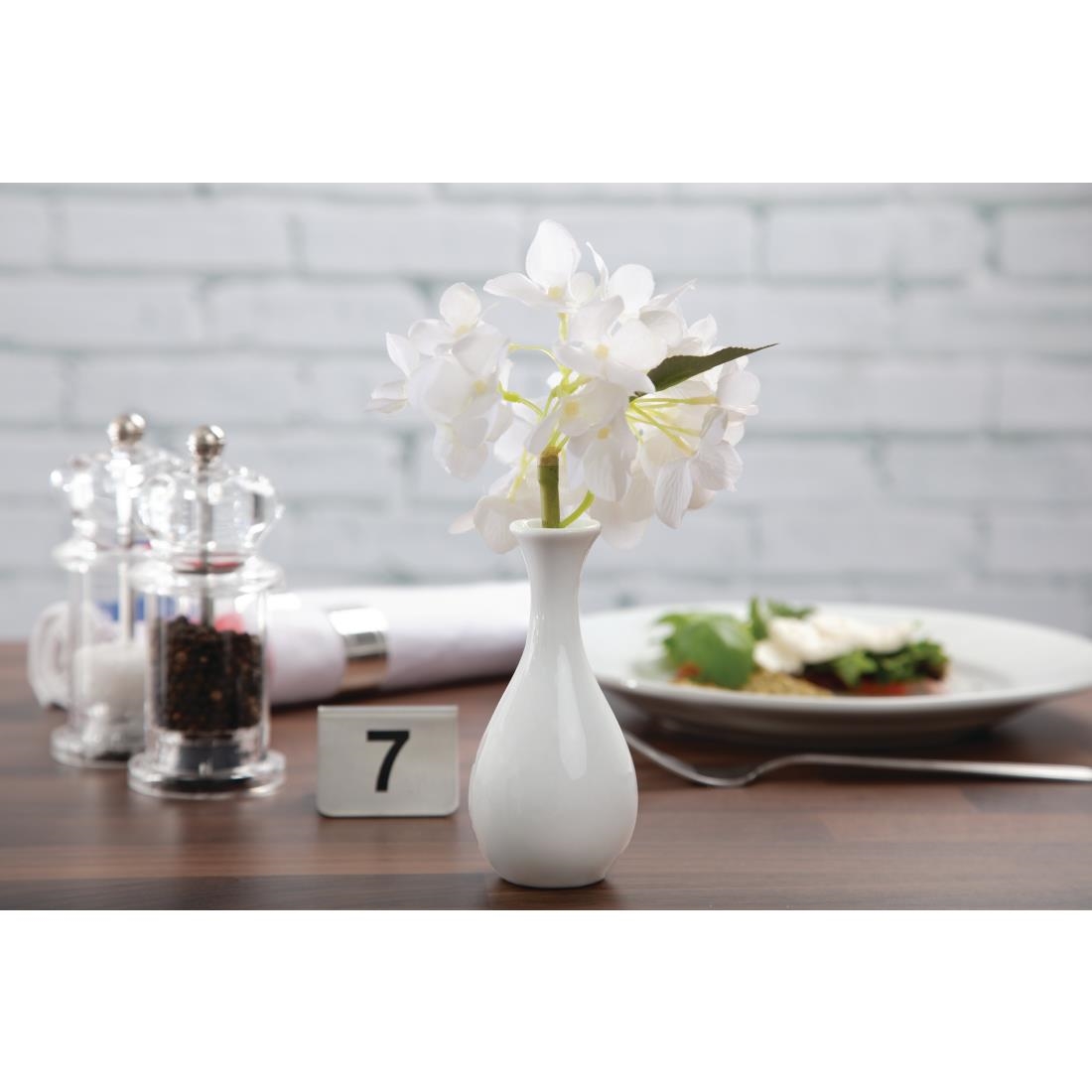 Olympia Whiteware Bud Vase - 125mm (Box 12) - Image 3