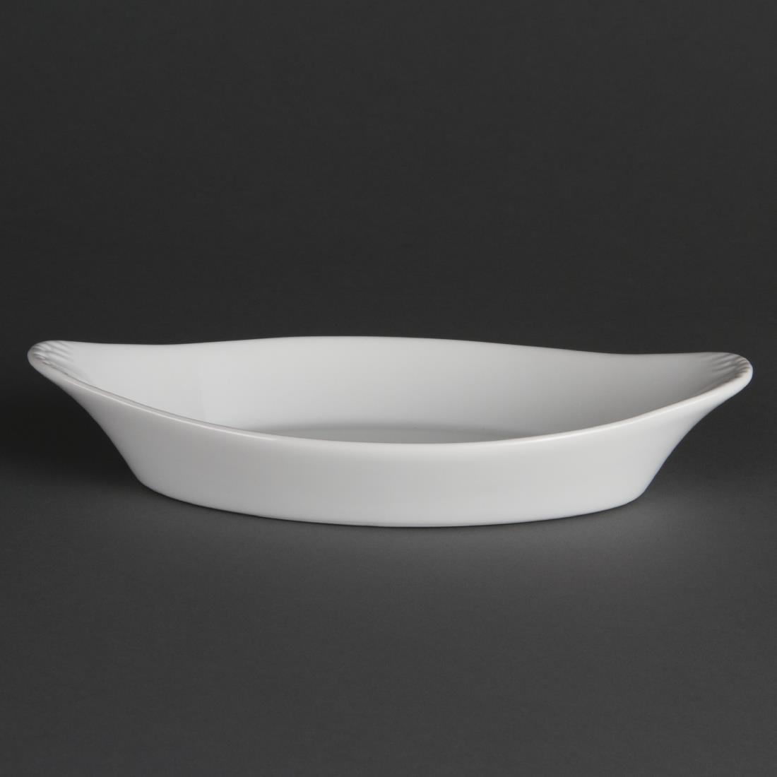 Olympia Whiteware Oval Eared Dish - 400ml 13.5fl oz (Box 6) - Image 2