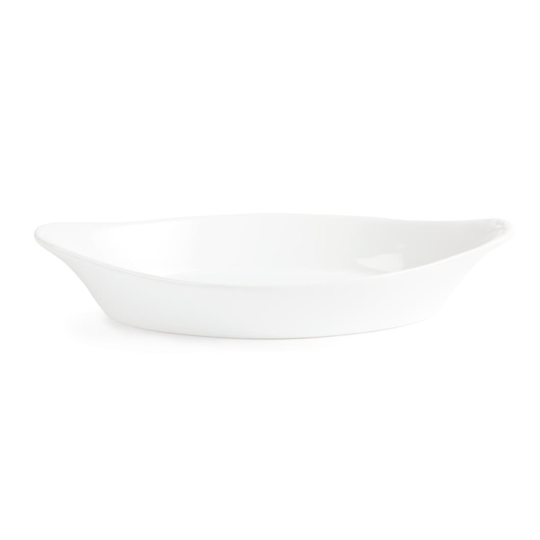 Olympia Whiteware Oval Eared Dish - 400ml 13.5fl oz (Box 6) - Image 3