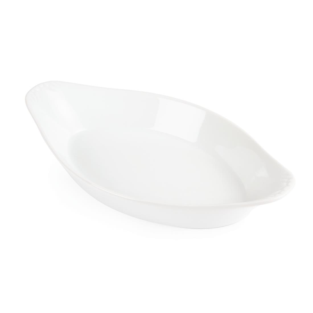 Olympia Whiteware Oval Eared Dish - 400ml 13.5fl oz (Box 6) - Image 4