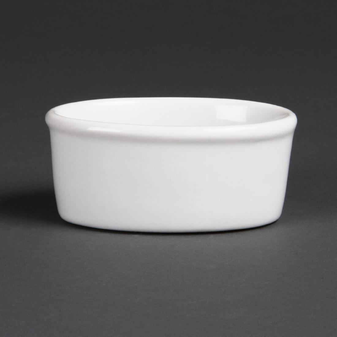 Olympia Whiteware Oval Ramekin - 100mm (Box 12) - Image 2