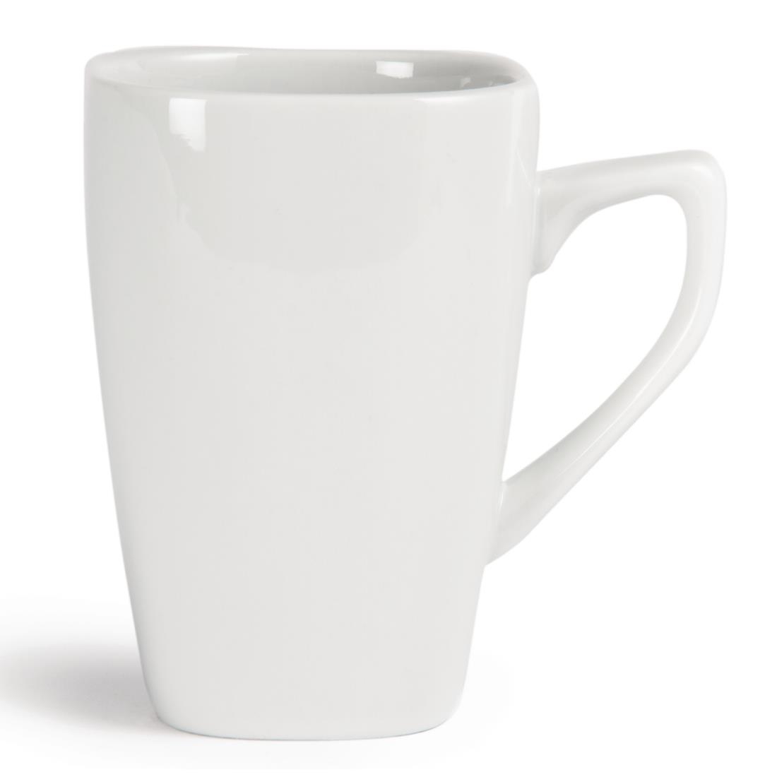 Olympia Whiteware Square Mug White - 284ml 9.6fl oz (Box 12) - Image 2