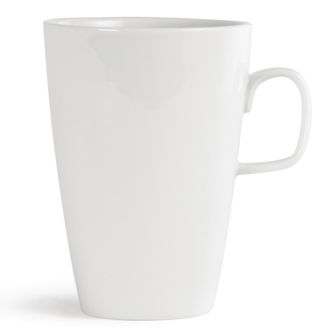 Olympia Whiteware Large Latte Mug White - 400ml 13.5fl oz (Box 12) - Image 2