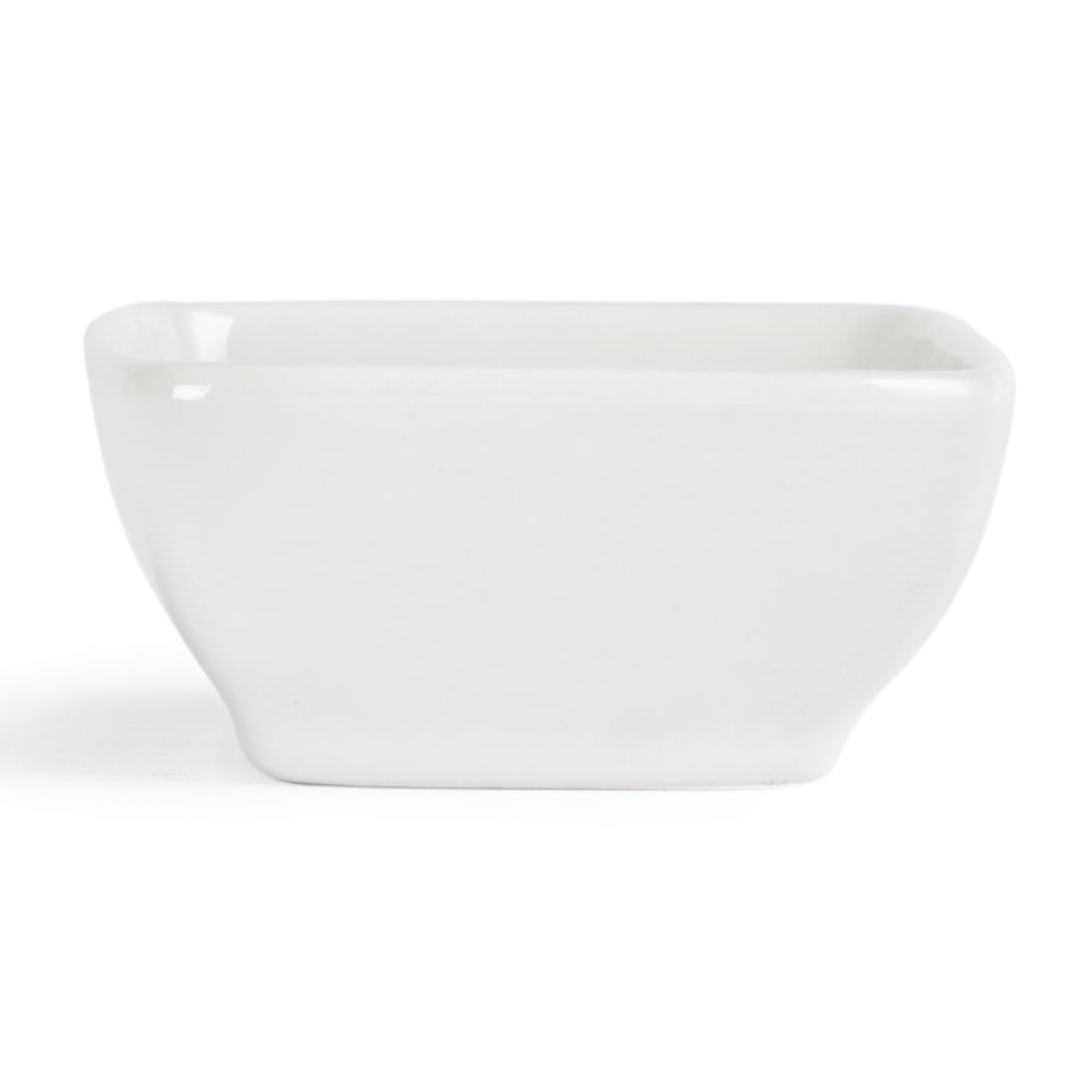 Olympia Whiteware Miniature Rounded Square White - 60x60mm (Box 12) - Image 2