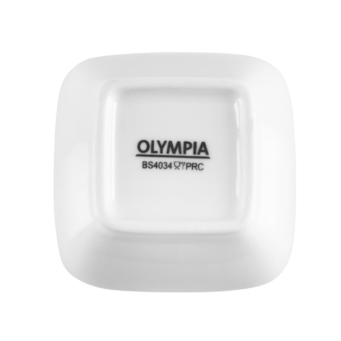 Olympia Whiteware Miniature Rounded Square White - 60x60mm (Box 12) - Image 3