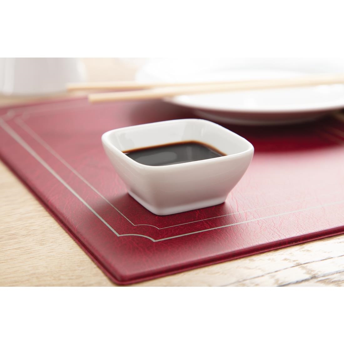 Olympia Whiteware Miniature Rounded Square White - 60x60mm (Box 12) - Image 7