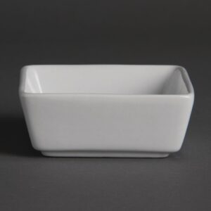 Olympia Whiteware Mini Square Dish - 80x80x35mm (Box 12)