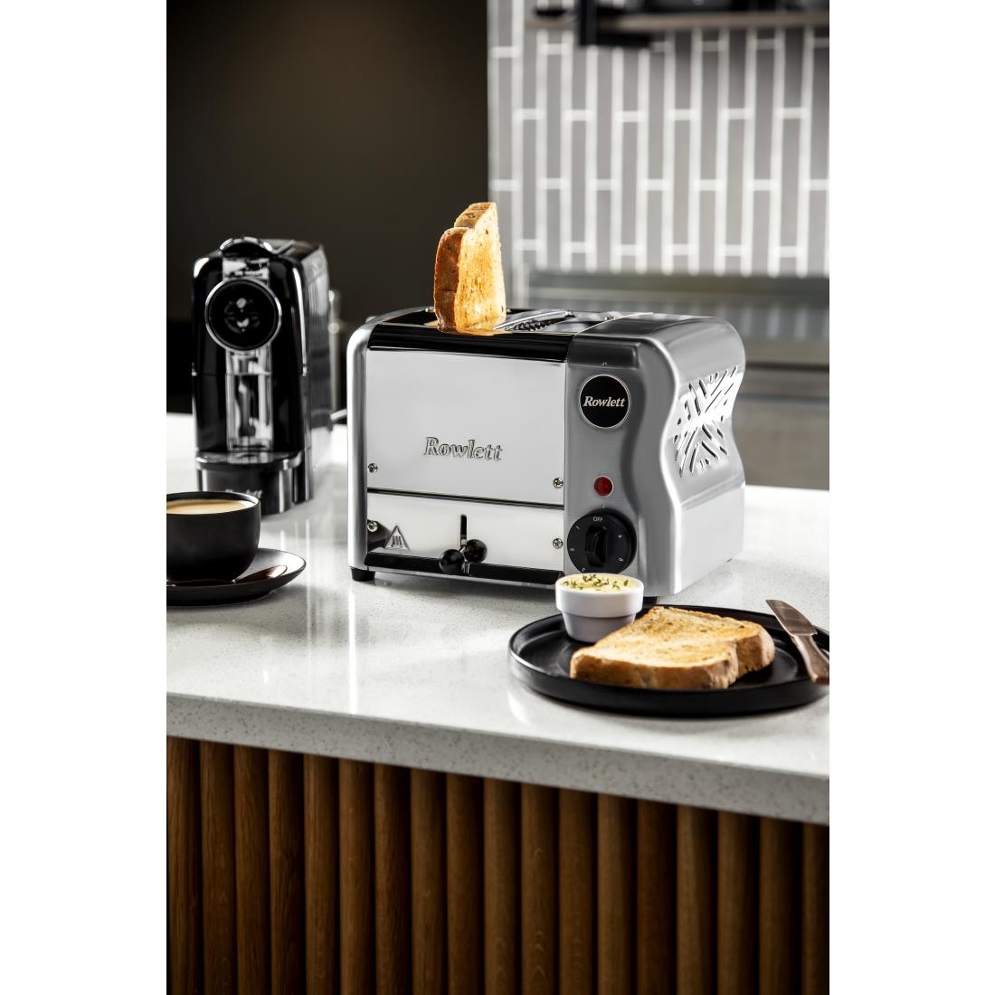 Rowlett Esprit 2 Slot Toaster Chrome with Elements & Sandwich Cage - Image 2