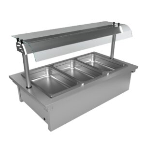 Moffat Drop-In Range Bain-Marie Dry Heat Curved Glass Open Front Size 3 (Direct)