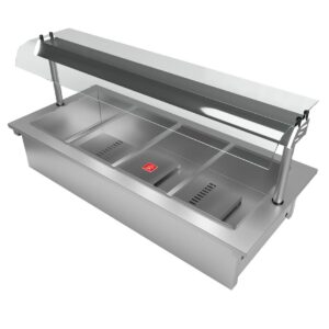 Moffat Drop-In Range Bain-Marie Dry Heat Curved Glass Open Front Size 4 (Direct)