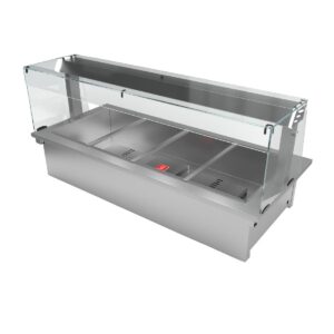 Moffat Drop-In Range Bain-Marie Dry Heat Square Glass Open Front Size 4 (Direct)