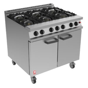Falcon 6 Burner Dominator Plus Range Natural with castors