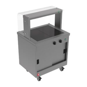 Falcon Two Hot top Hotcupboard Servery Counter Gantry Side Glass Panels (Direct)