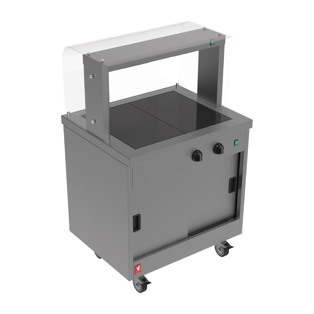 Falcon Two Hot top Hotcupboard Servery Counter Gantry Side Glass Panels (Direct)