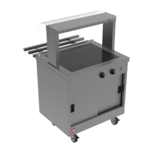 Falcon Two top Hotcupboard Servery Gantry Half Sneeze Guard Trayslide (Direct)