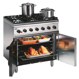 Lincat Silverlink 600 Gas Oven LPG 6 Burner Castors at Rear (Direct)