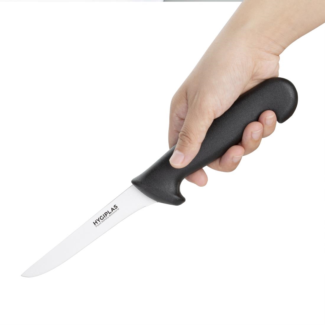 "Hygiplas Boning Knife Stiff Blade Black - 5""" - Image 2