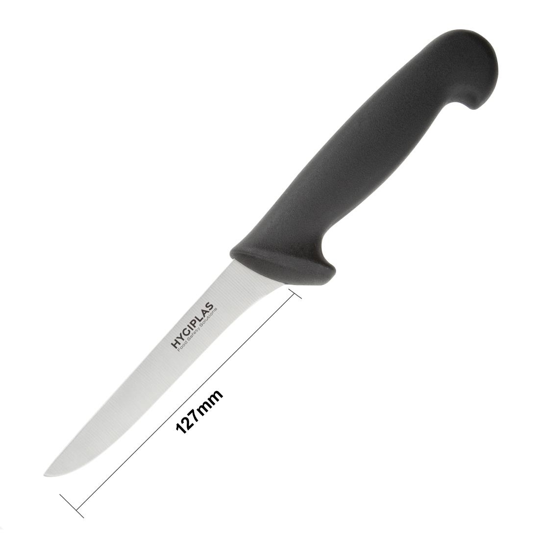 "Hygiplas Boning Knife Stiff Blade Black - 5""" - Image 5