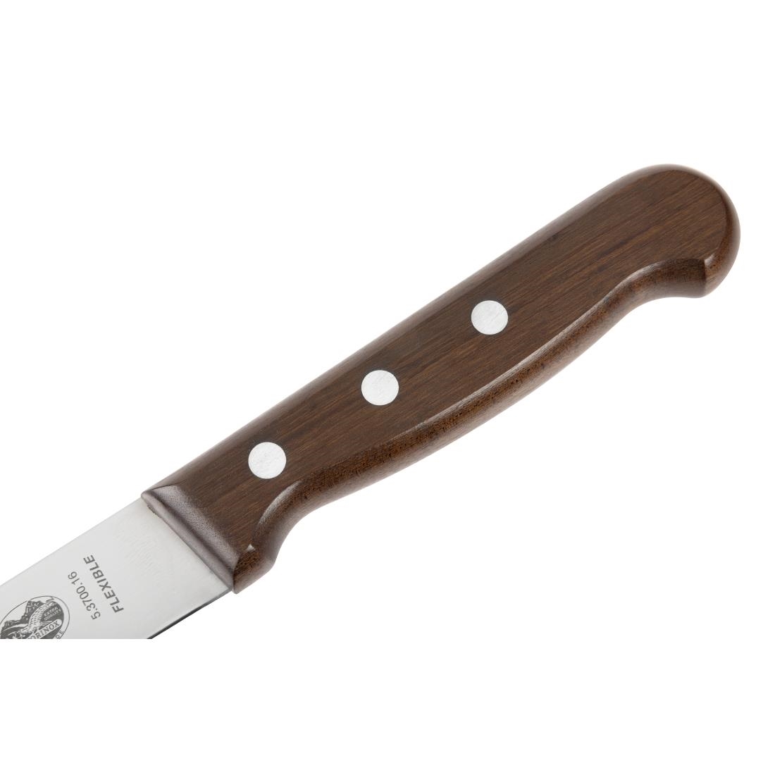 Victorinox Wood Handle Filleting Knife Flexible Blade - 16cm - Image 3