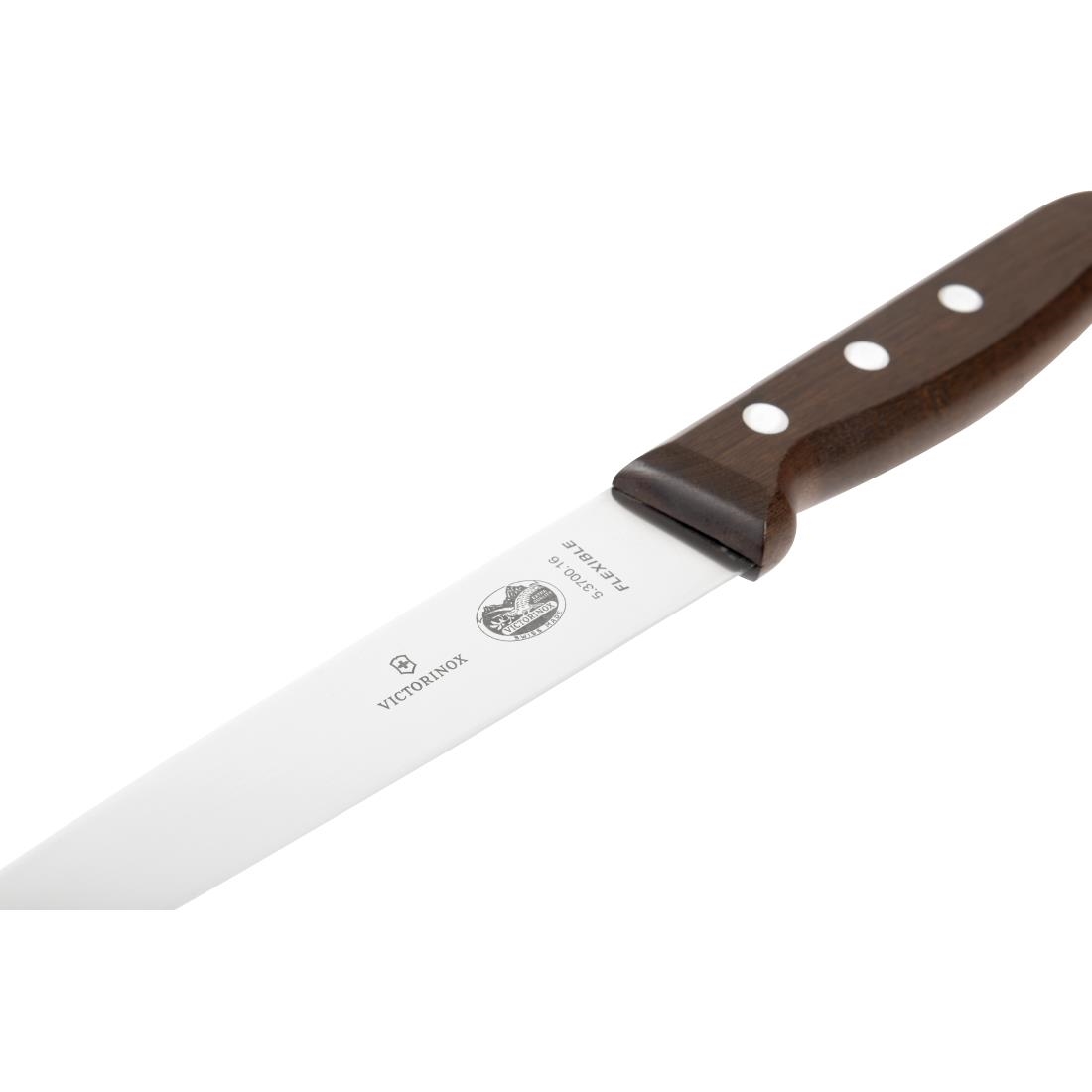 Victorinox Wood Handle Filleting Knife Flexible Blade - 16cm - Image 4