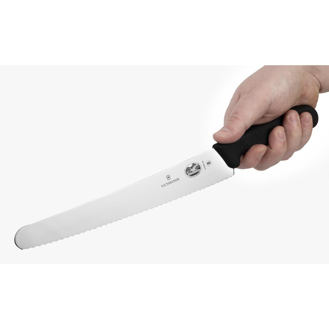 Victorinox Fibrox Black Handle Pastry Knife Wavy Edge - 26cm - Image 5