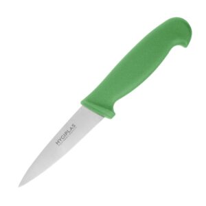 "Hygiplas Paring Knife Green - 3 1/2"""