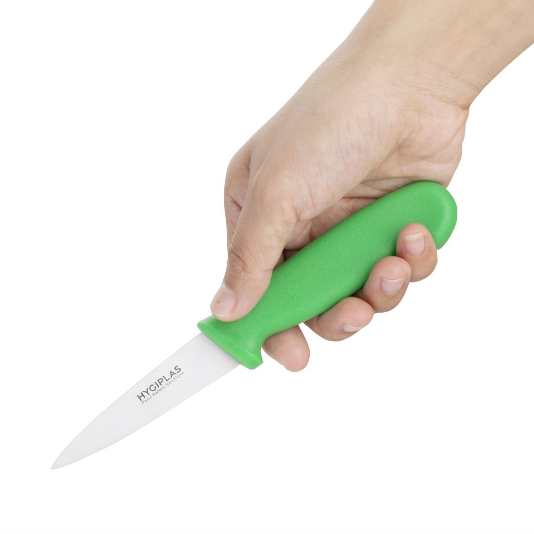 "Hygiplas Paring Knife Green - 3 1/2""" - Image 2
