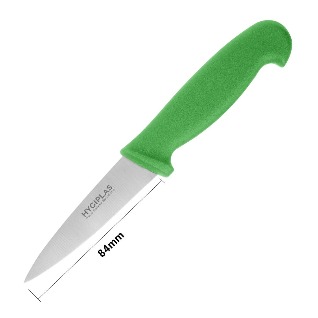 "Hygiplas Paring Knife Green - 3 1/2""" - Image 5