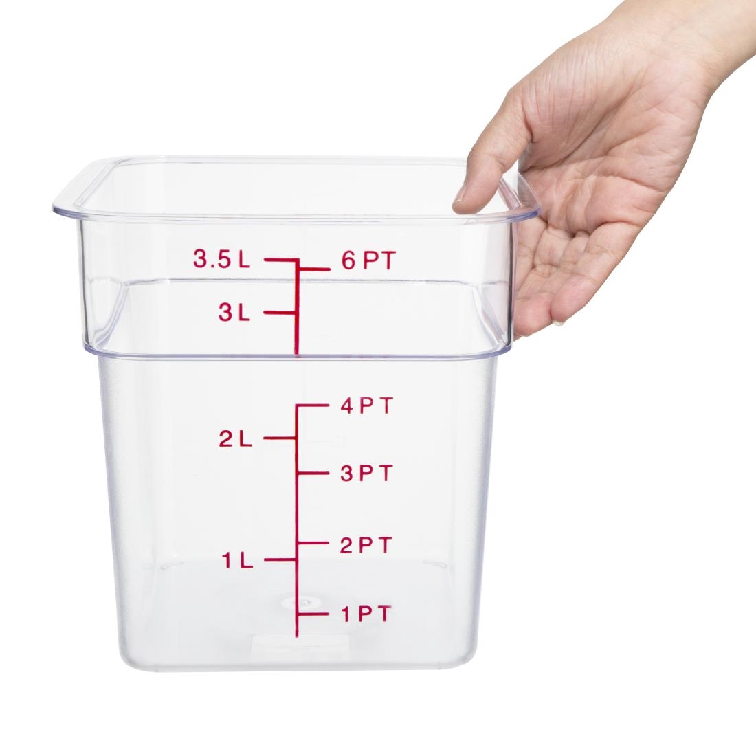 Hygiplas Polycarbonate Square Storage Container - 3.5Ltr - Image 5