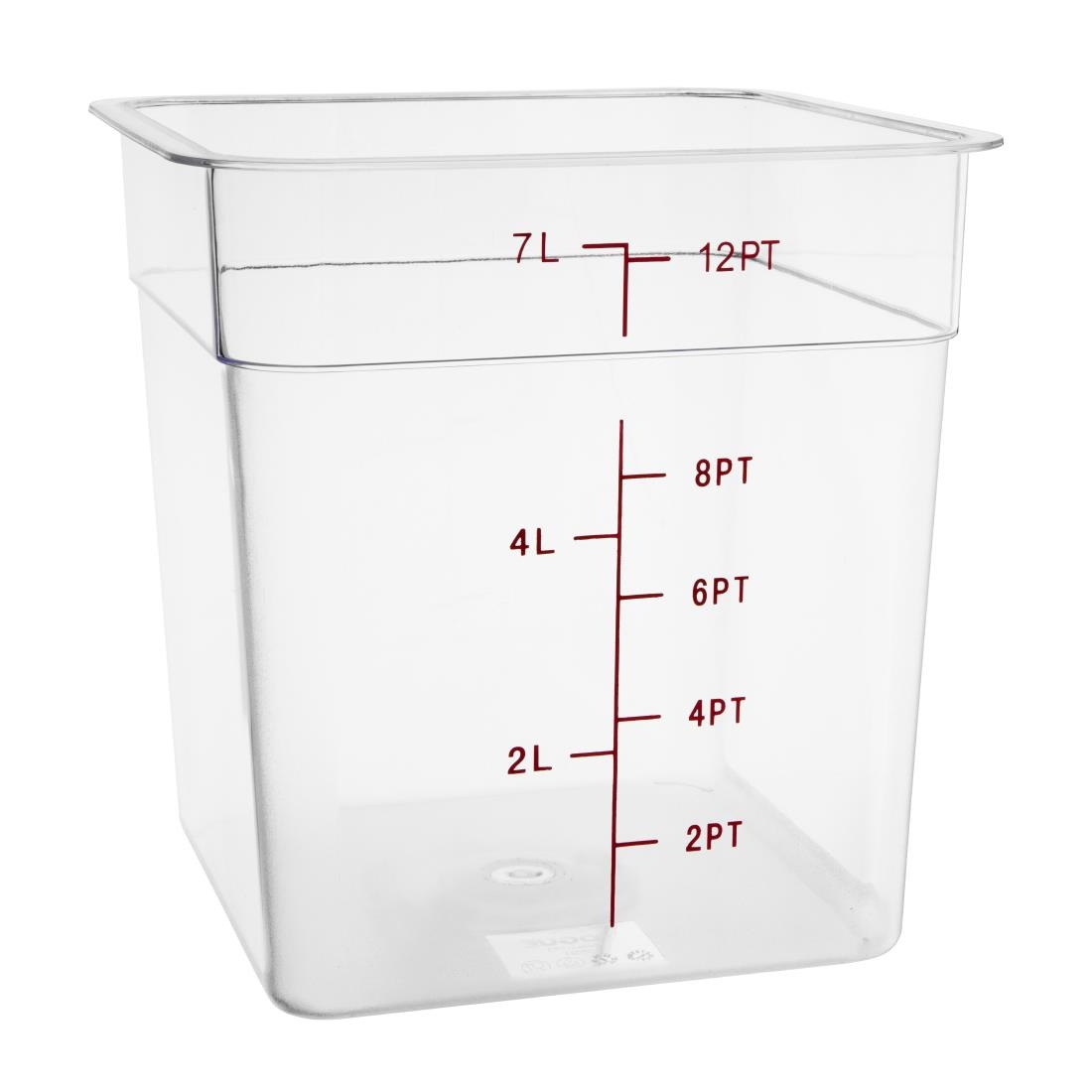 Hygiplas Polycarbonate Square Storage Container - 7Ltr