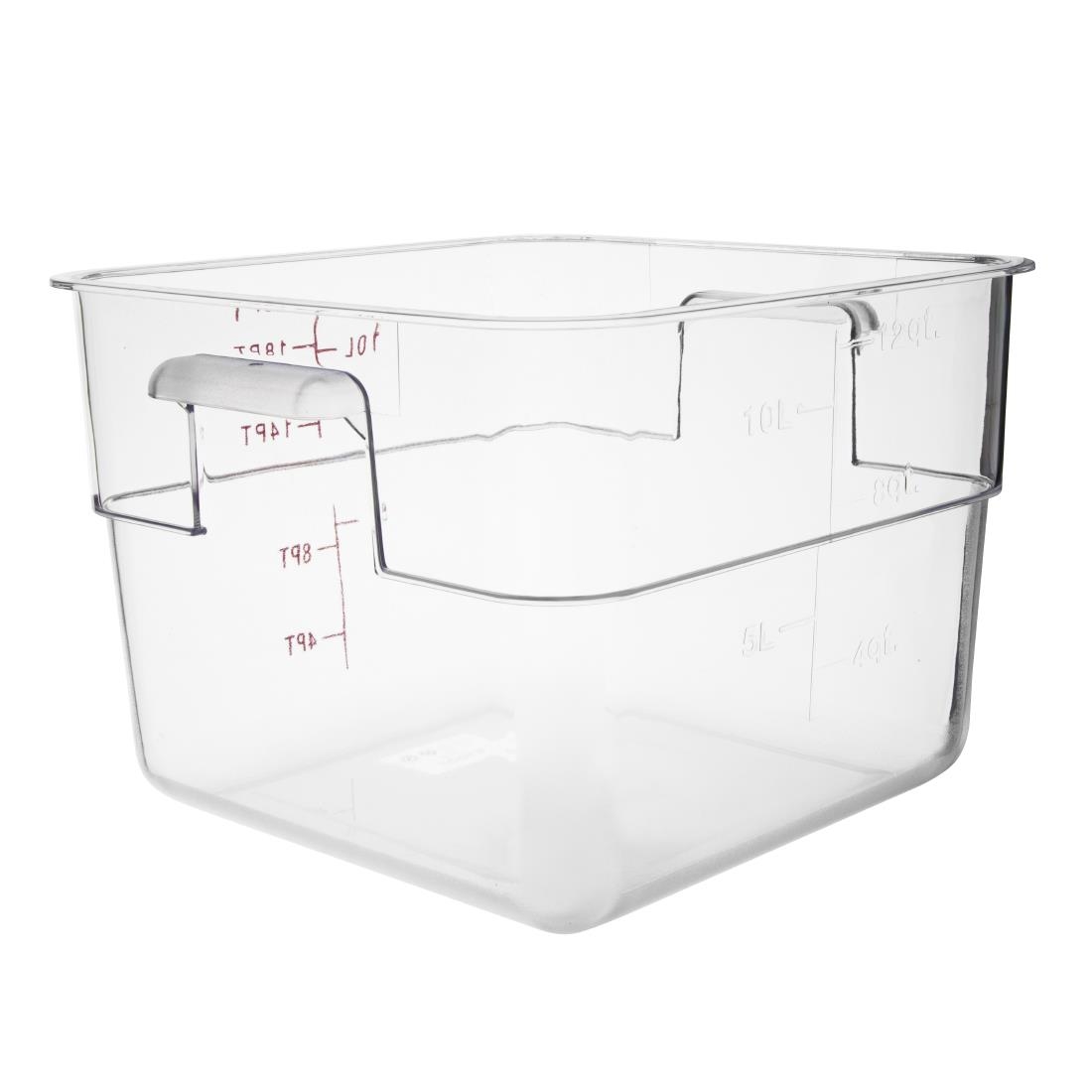 Hygiplas Polycarbonate Square Storage Container - 10Ltr - Image 2