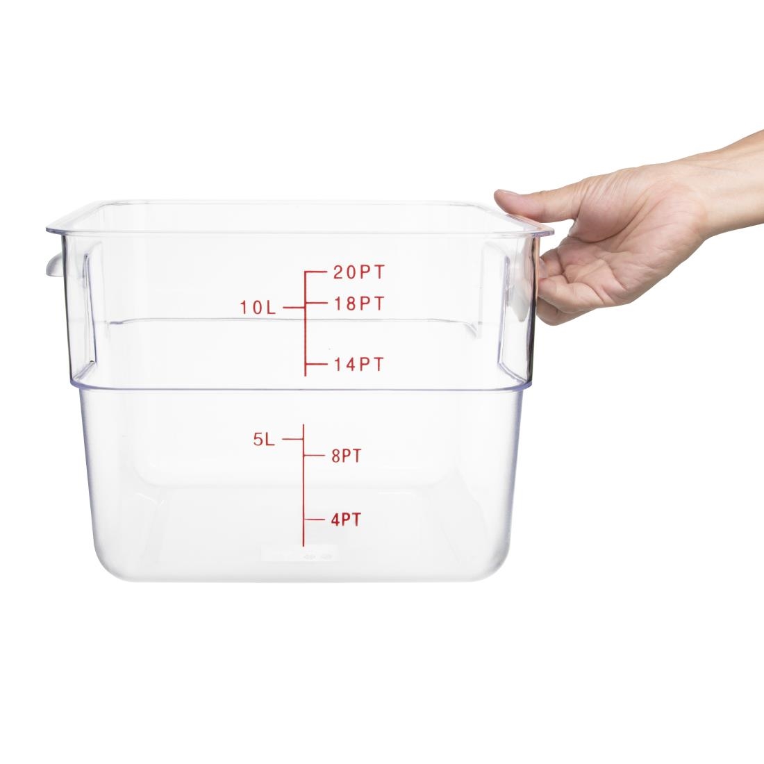 Hygiplas Polycarbonate Square Storage Container - 10Ltr - Image 3