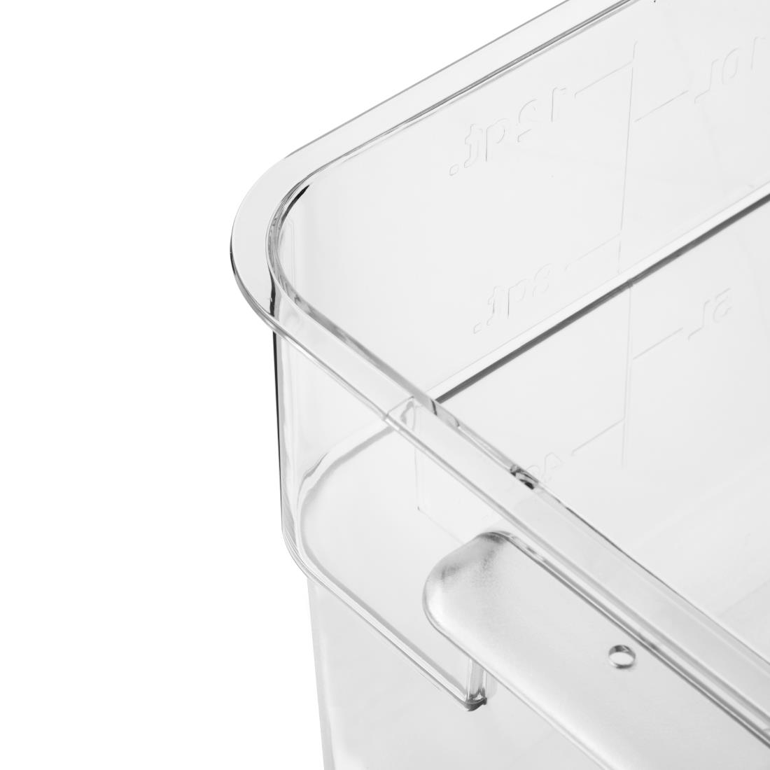 Hygiplas Polycarbonate Square Storage Container - 10Ltr - Image 4