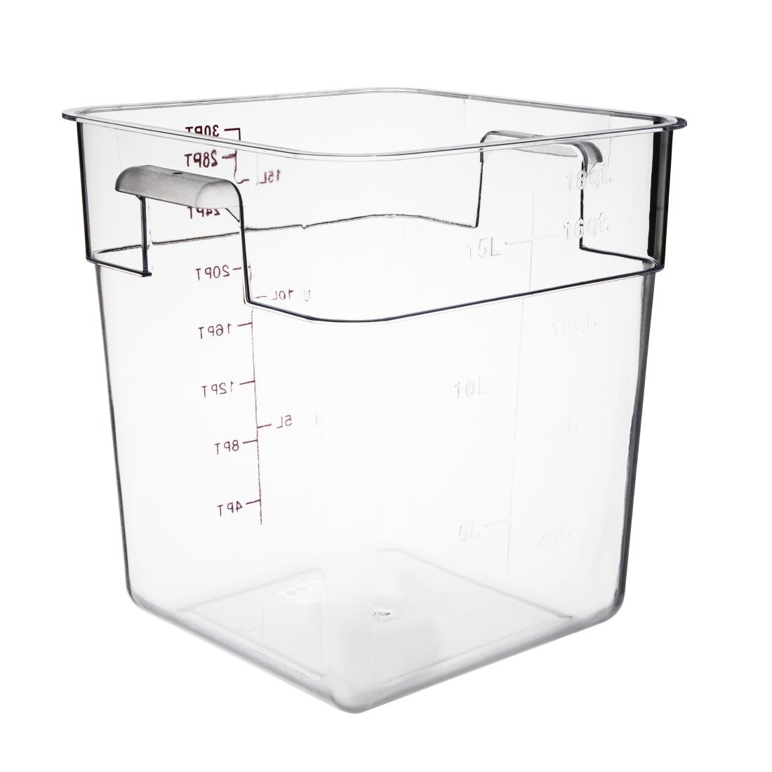 Hygiplas Polycarbonate Hygiplas Square Storage Container - 15Ltr - Image 2