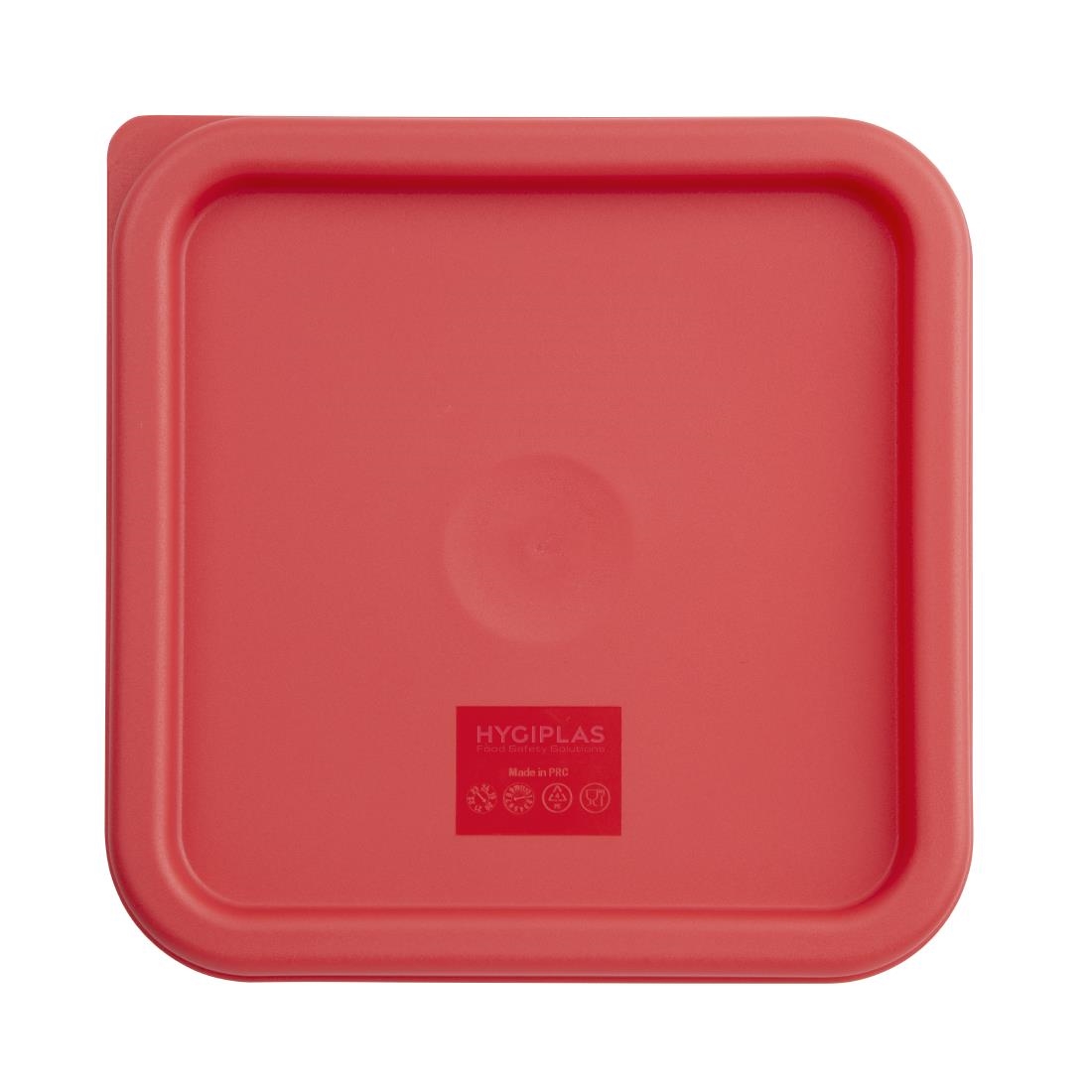 Hygiplas Square Red Lid to fit - 5.5/7Ltr