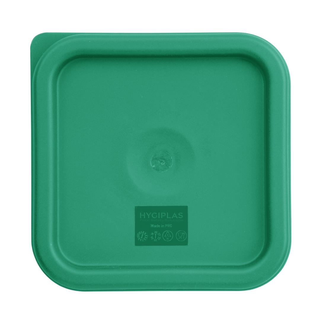 Hygiplas Square Green Lid to fit - 1.5/3.5Ltr
