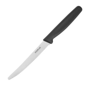 "Hygiplas Tomato Serrated Knife Black - 4"""