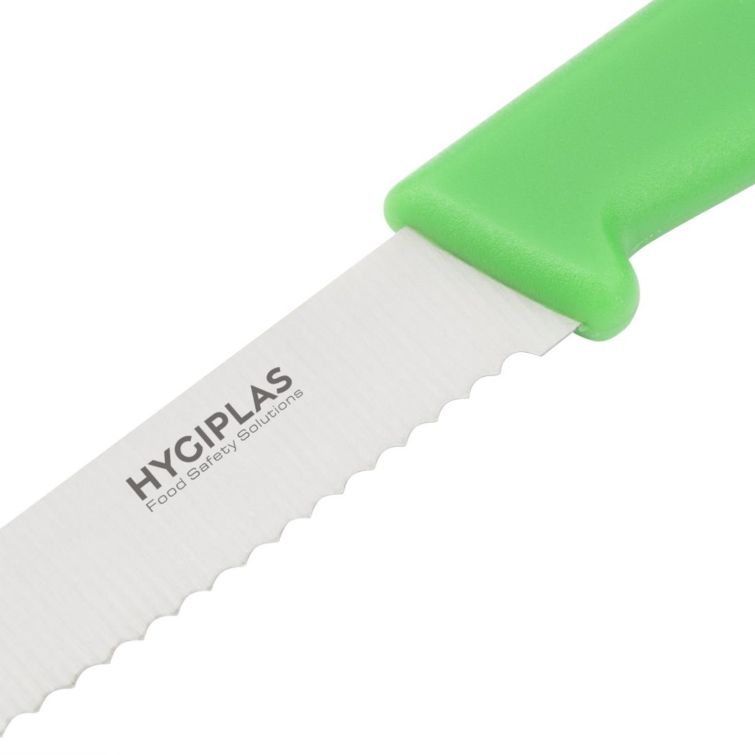 "Hygiplas Tomato Serrated Knife Green - 4""" - Image 3