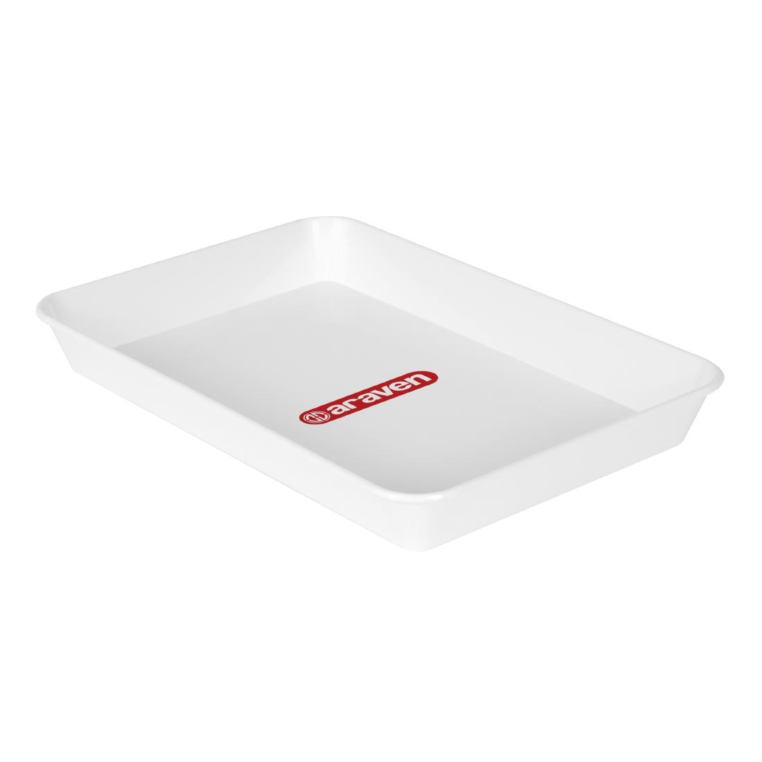 Araven Deep Food Tray White - 2.5Ltr