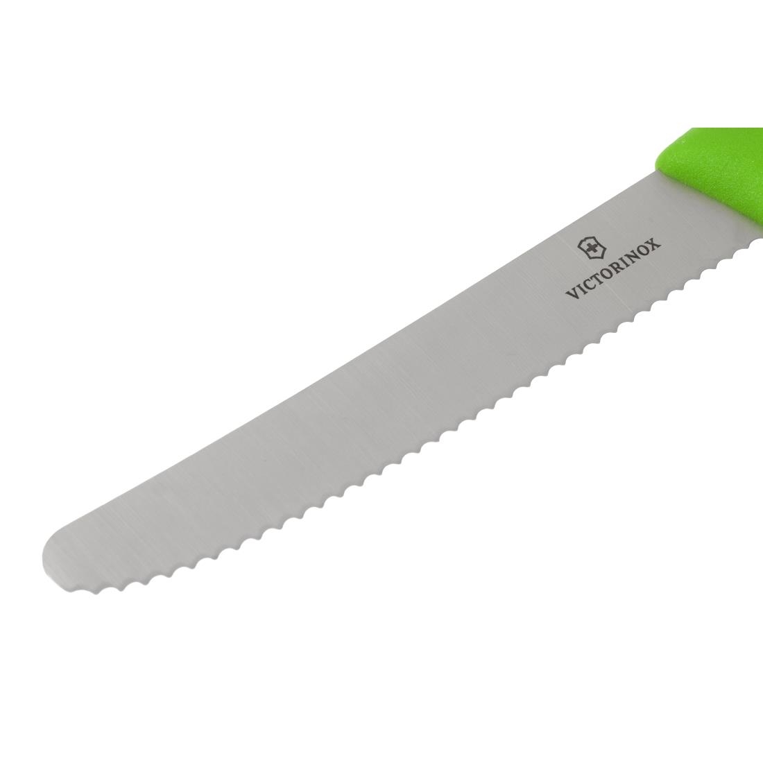 Victorinox Swiss Classic Green Handle Tomato/Table Knife Wavy Edge - 11cm - Image 4