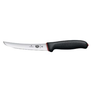 Victorinox Fibrox Dual Grip Boning Knife Curved Blade Black/Red - 15cm