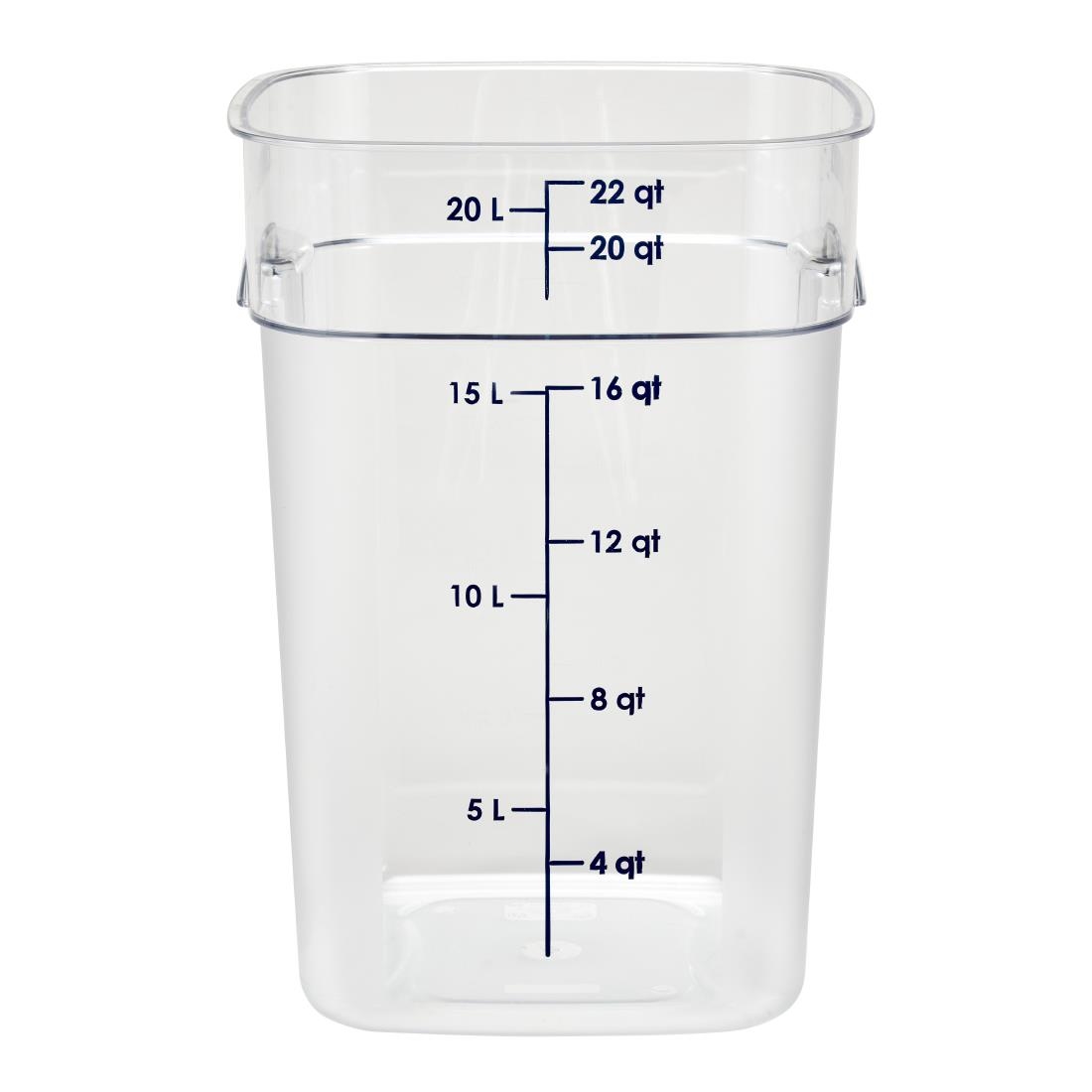 Cambro Container Square Polycarbonate - 20.8Ltr