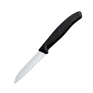 Paring Knife Straight Blade Black - 8cm