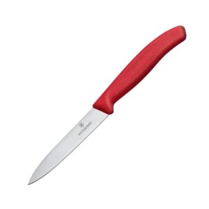 Paring Knife Pointed Tip Red - 10cm